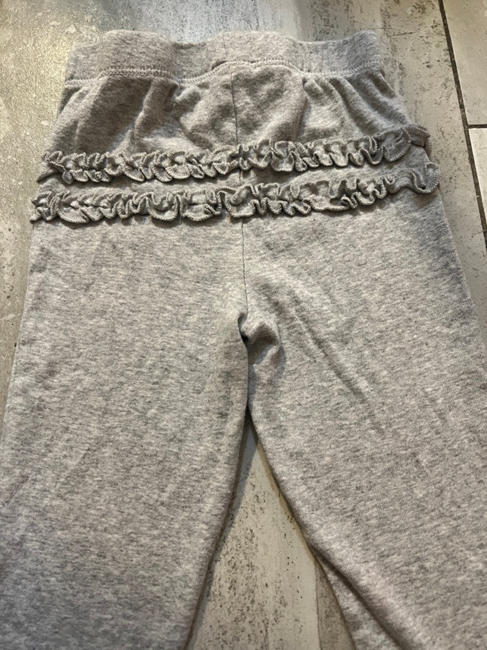 Carter's Light Gray Ruffle-Back Leggings - Picture 2 of 4